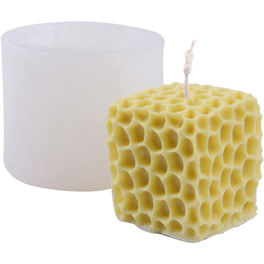 3D Square Honeycomb Shape Candle Molds Scented Candle Making Silicone Mold - UG LAND INDIA