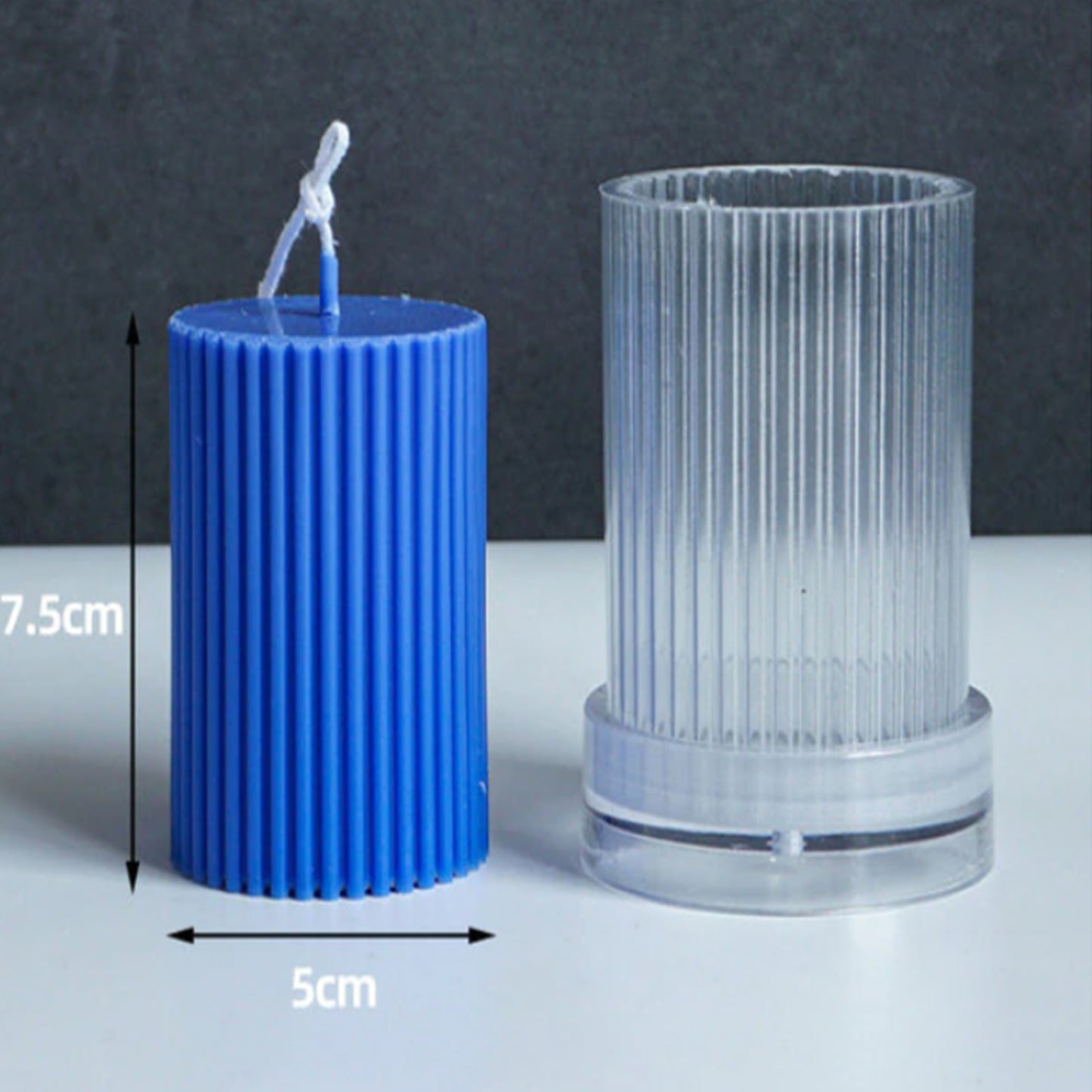 3D Pillar Cylinder Polycarbonate Candle Mould For Home Decoration - UG LAND INDIA