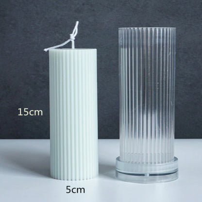 3D Pillar Cylinder Polycarbonate Candle Mould For Home Decoration - UG LAND INDIA