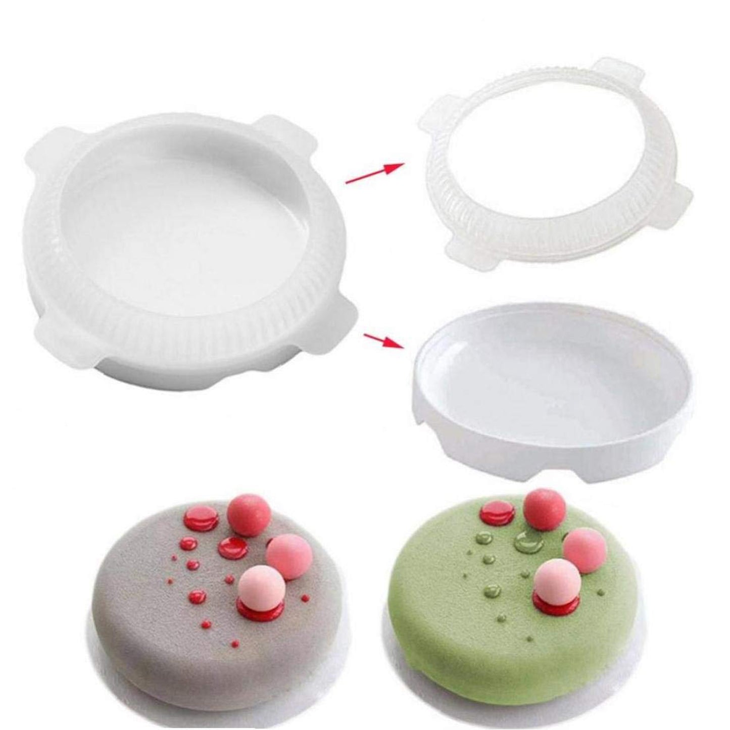 3D Round Shape Silicone Entremet Cake Mold Cake Decoration Multiple Uses - UG LAND INDIA