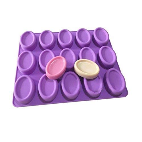 15 Cavity Oval Silicone Soap Molds Chocolate Mould Wax Mold Handmade Flexible Cake Mold Chocolate Mold 3D DIY Soap Mold - UG LAND INDIA