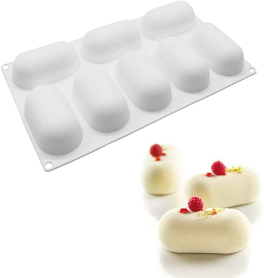 3D 8 Cavity Pillow Shaped Non Stick Chocolate Cake Mould DIY Dessert Molds - UG LAND INDIA