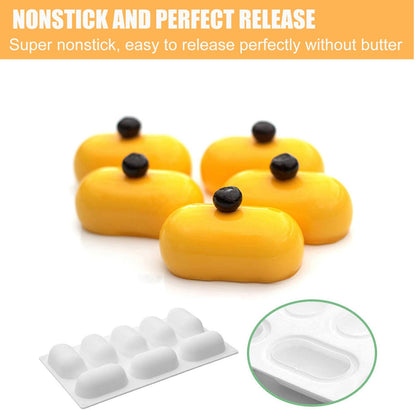 3D 8 Cavity Pillow Shaped Non Stick Chocolate Cake Mould DIY Dessert Molds - UG LAND INDIA
