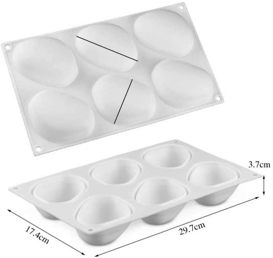 3D 6 Cavity Stone Shape Silicone Cake Mold Dessert Candy Decorating Kitchen Tools Baking Moulds Pastry Decorating Molds Tools for Soap Mousse Cake Tools - UG LAND INDIA