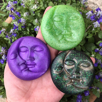 3D 4 Cavity Sun and Moon Face Silicone Soap Mold Tray Craft DIY Handmade Polymer Clay Wax Cake Decoration Tools - UG LAND INDIA