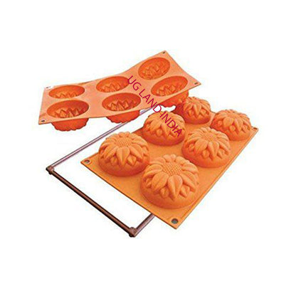 3D 6 Cavity Sun Flower Silicone Soap Mold DIY For Home Decoration Wax Mould - UG LAND INDIA