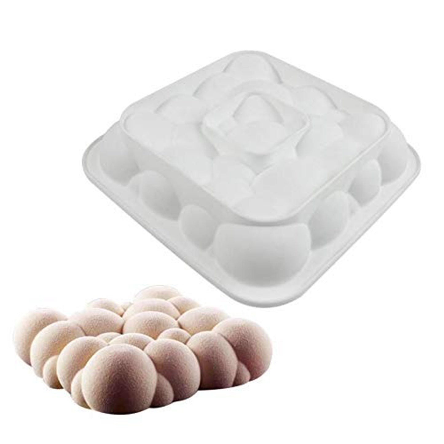 3D Square Cloud Silicone Designer Cake Mold - UG LAND INDIA