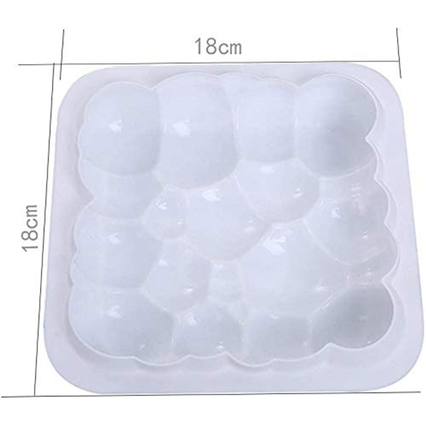 3D Square Cloud Silicone Designer Cake Mold - UG LAND INDIA