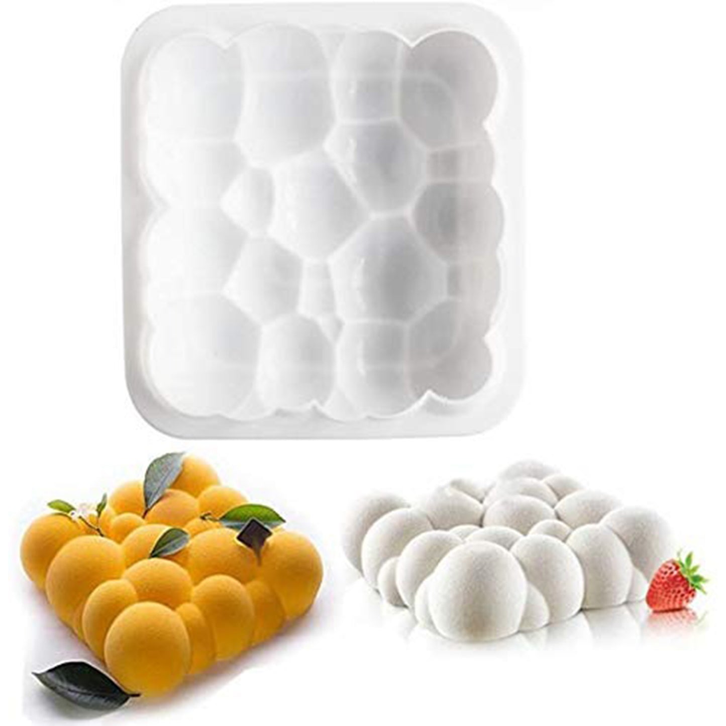 3D Square Cloud Silicone Designer Cake Mold - UG LAND INDIA