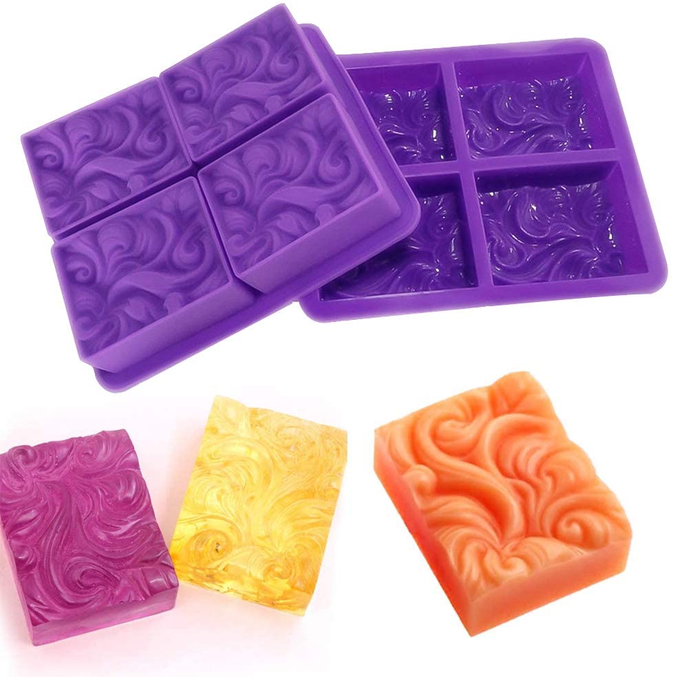 3D 4 Cavity Ocean Wave Soap Mold Silicone Jelly Pudding Mousse Mould DIY Handmade Decoration - UG LAND INDIA