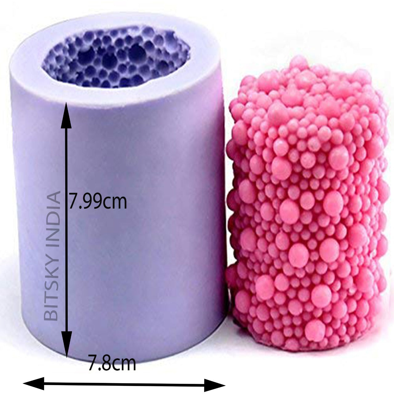 3D Bubble Candle Mold Pillar Silicone Candle Making Mold - UG LAND INDIA