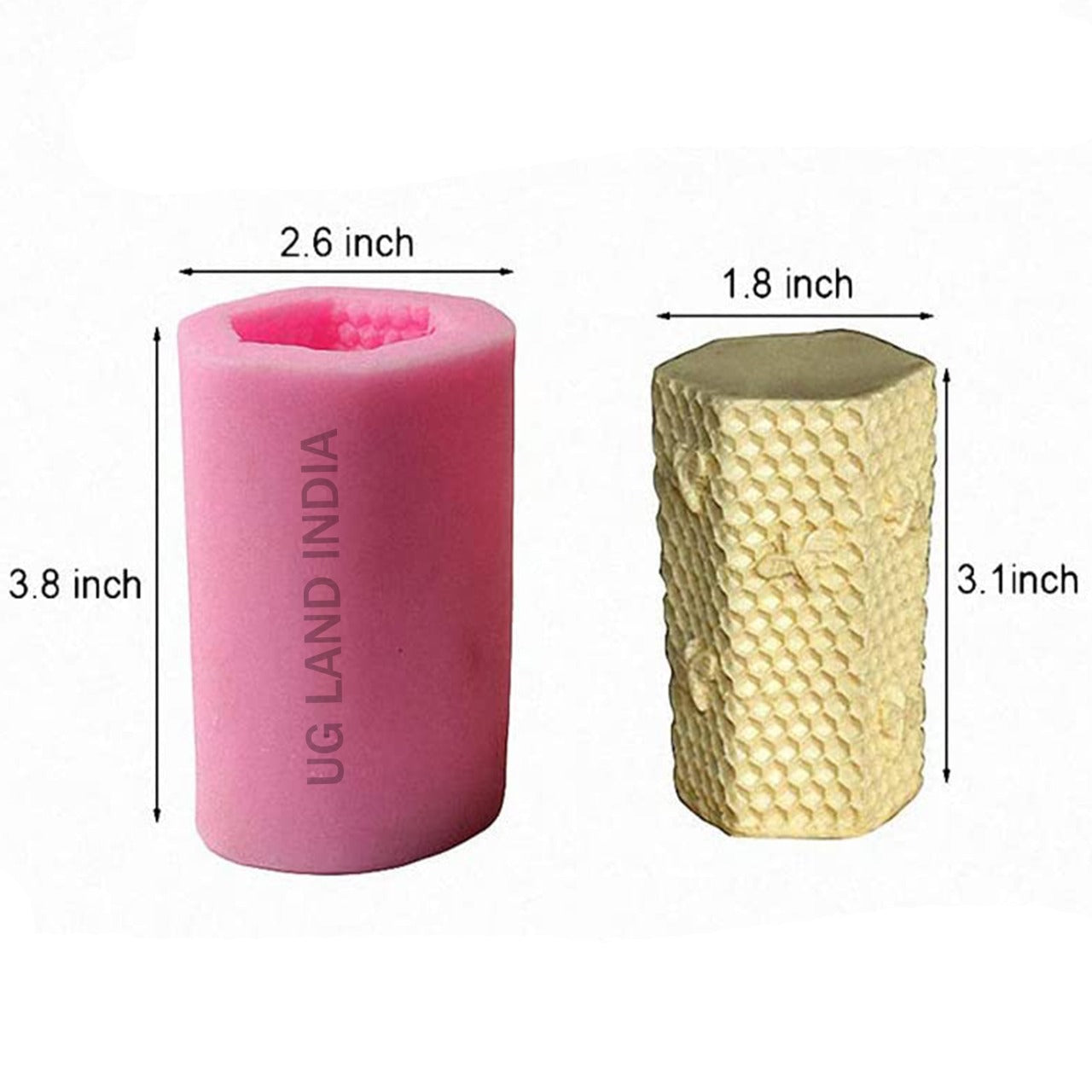 3D Beehive Pillar Honey bee Silicone Candle Molds - UG LAND INDIA