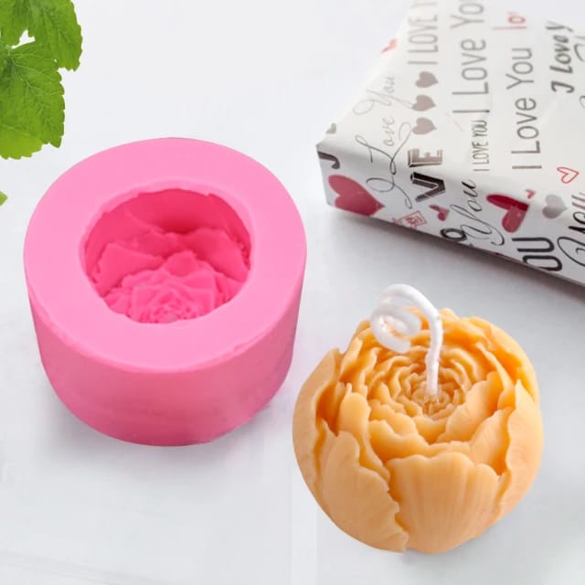 3D Rose Flower Candle Silicone Mould Aromapathy mould - UG LAND INDIA