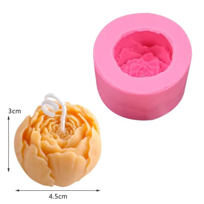 3D Rose Flower Candle Silicone Mould Aromapathy mould - UG LAND INDIA