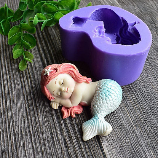 3D Mermaid Silicone Mold Candle mold, DIY Making Mold - UG LAND INDIA