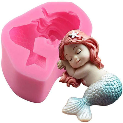 3D Mermaid Silicone Mold Candle mold, DIY Making Mold - UG LAND INDIA