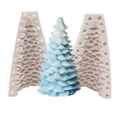 3D Christmas Tree Silicone Mould 110mm Height For Making Candles Wax Mold - UG LAND INDIA