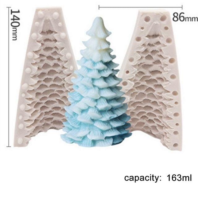 3D Christmas Tree Silicone Mould 110mm Height For Making Candles Wax Mold - UG LAND INDIA