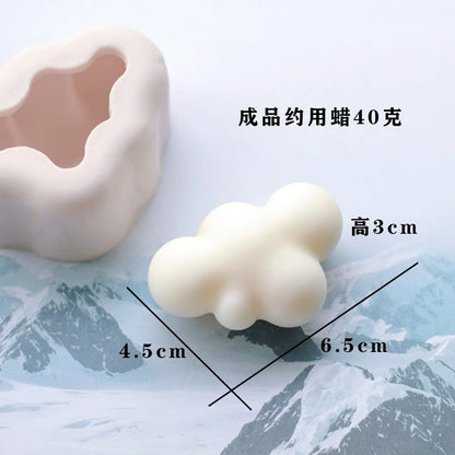 3D Cloud Shape Silicone Candle Mold Resin Casting Flexible Soft Clouds Candle Molds - UG LAND INDIA