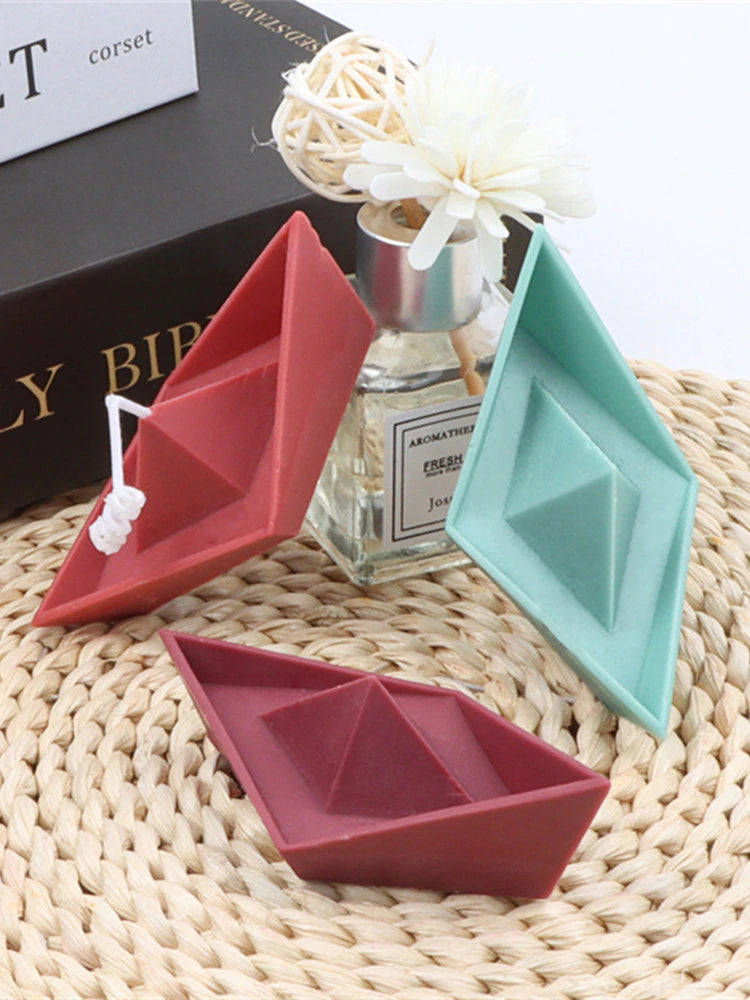 3D Boat Silicone Candle Mold Origami Boat Mold Boat Candle Mold DIY - UG LAND INDIA