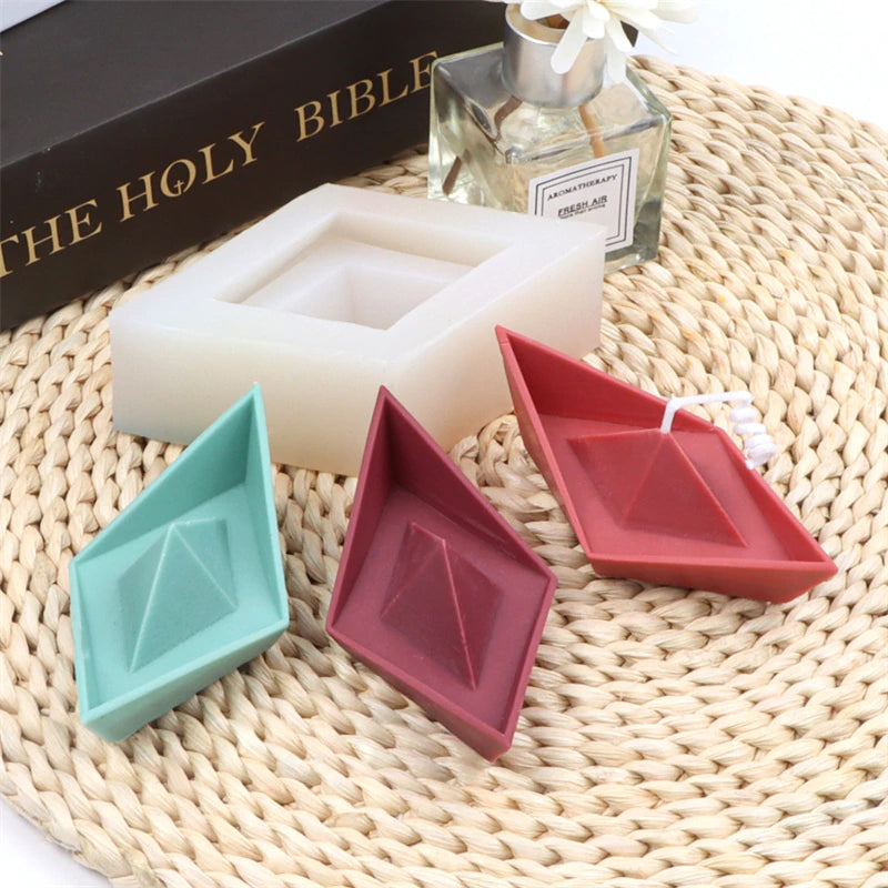 3D Boat Silicone Candle Mold Origami Boat Mold Boat Candle Mold DIY - UG LAND INDIA