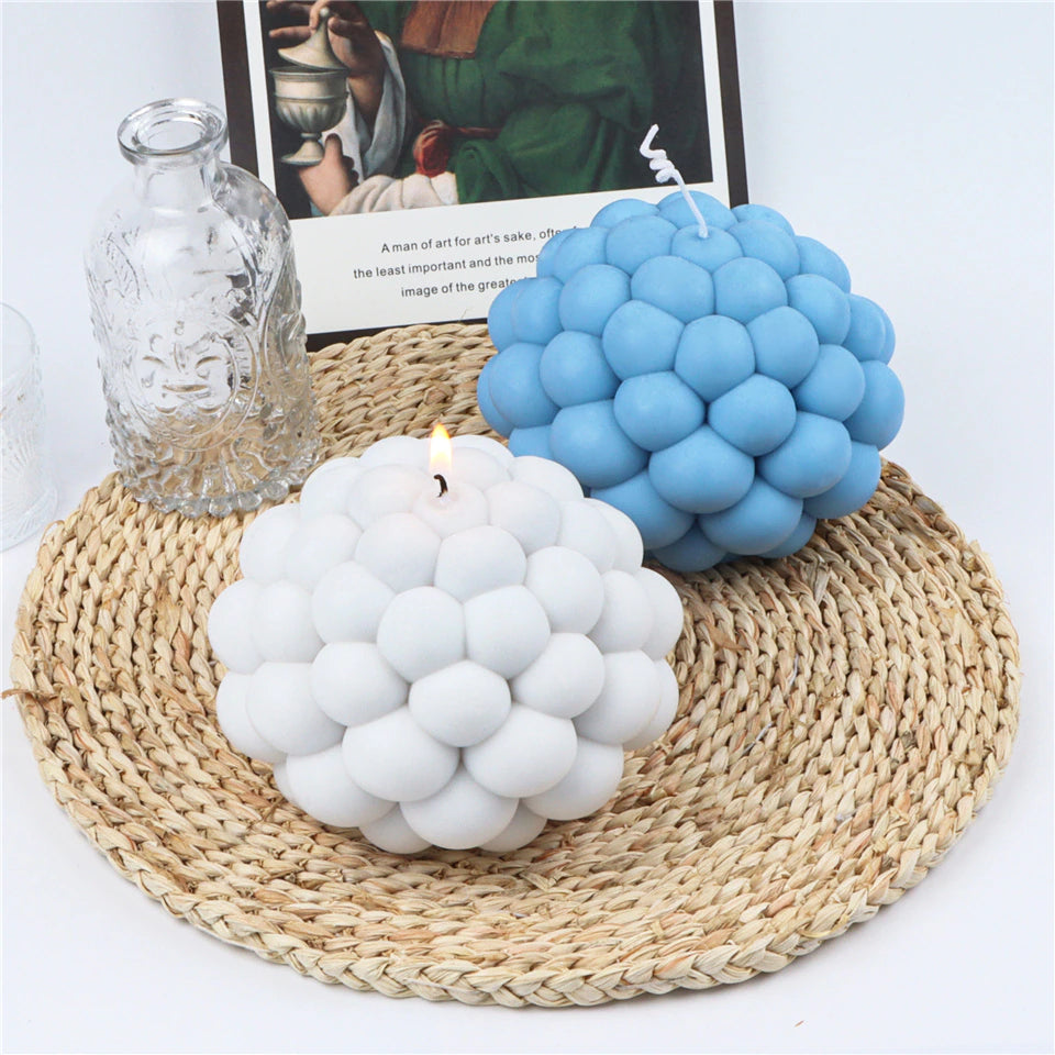 3D Sphere Candle Silicone Mold Round Bubble Shaped Design - UG LAND INDIA