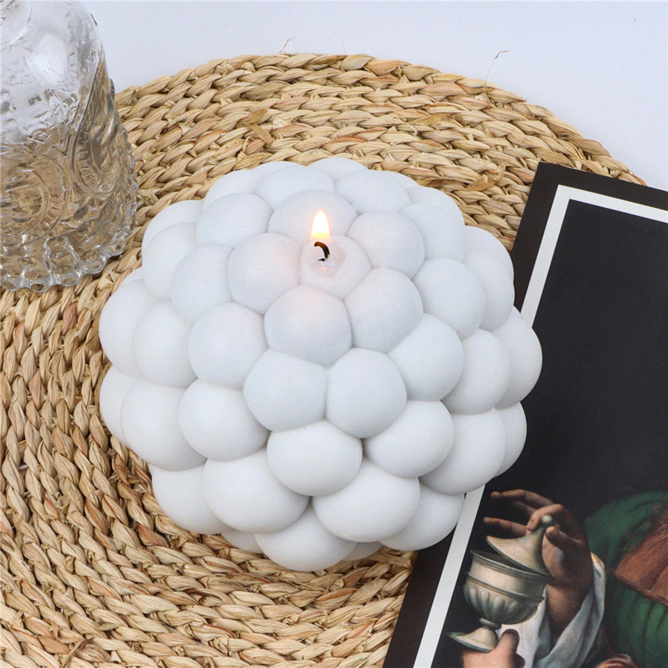 3D Sphere Candle Silicone Mold Round Bubble Shaped Design - UG LAND INDIA