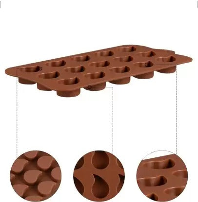 3D 15 Cavity Drop Shape Chocolate Silicone Chocolate Mould - UG LAND INDIA