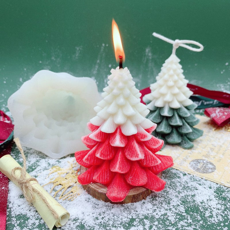 3D Christmas Tree Silicone Candle Mold , Wax DIY For Fun Decoration - UG LAND INDIA