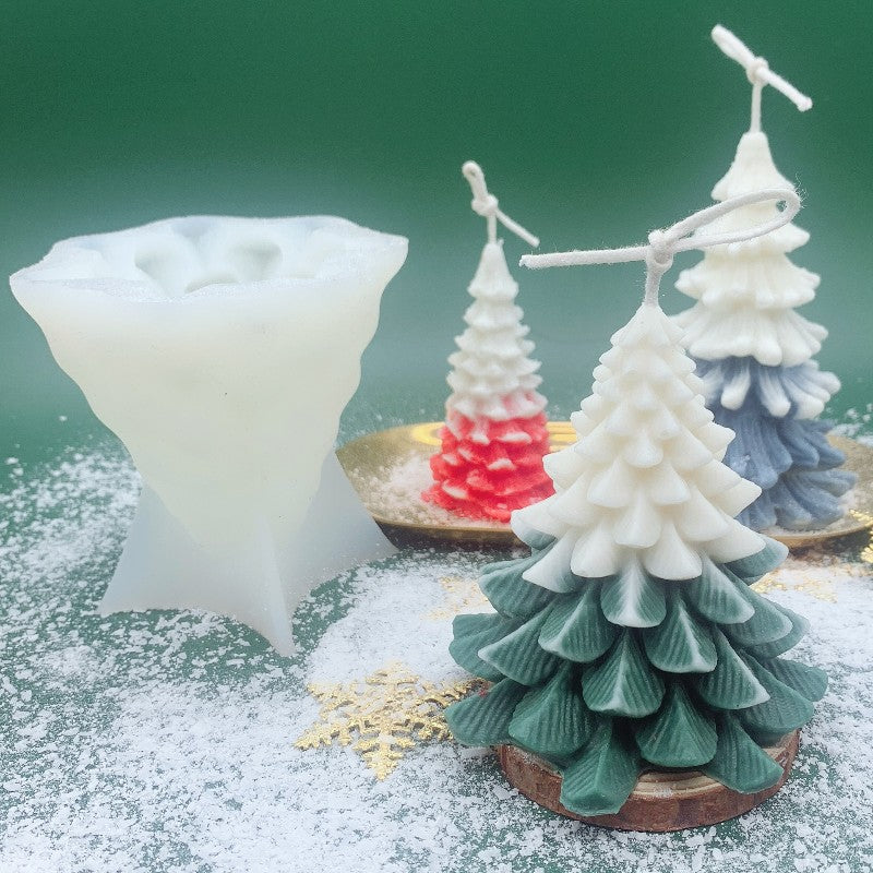 3D Christmas Tree Silicone Candle Mold , Wax DIY For Fun Decoration - UG LAND INDIA