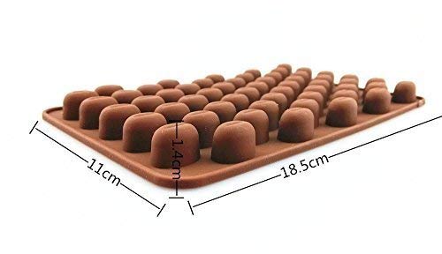 3D 55 Cavity Coffee Cocoa Beans Shape Chocolate Mould Ice DIY Baking Mold (Chocolate Weight Approx: 3.5 Grams) - UG LAND INDIA