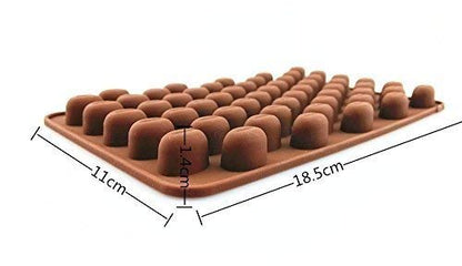 3D 55 Cavity Coffee Cocoa Beans Shape Chocolate Mould Ice DIY Baking Mold (Chocolate Weight Approx: 3.5 Grams) - UG LAND INDIA