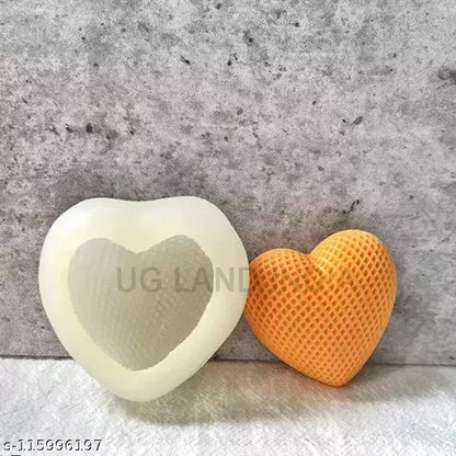 3D Woven Heart Love Silicone Candle Mold Love Heart Mousse Cake Heart-Shaped Aromatherapy Candle Mould Chocolate Baking Mold Molds Candle Moulds - UG LAND INDIA