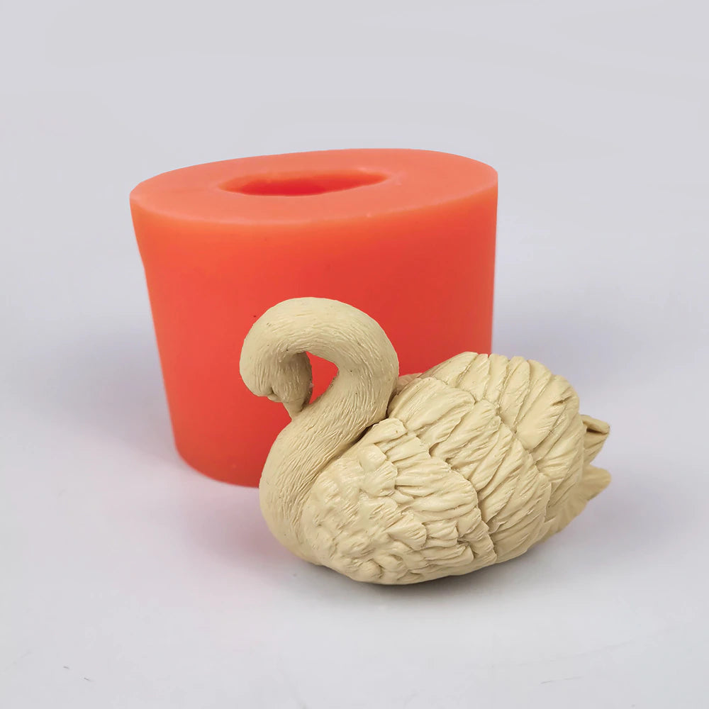 3D Swan Shape Aromatherapy Candle Mold Wax Mould - UG LAND INDIA