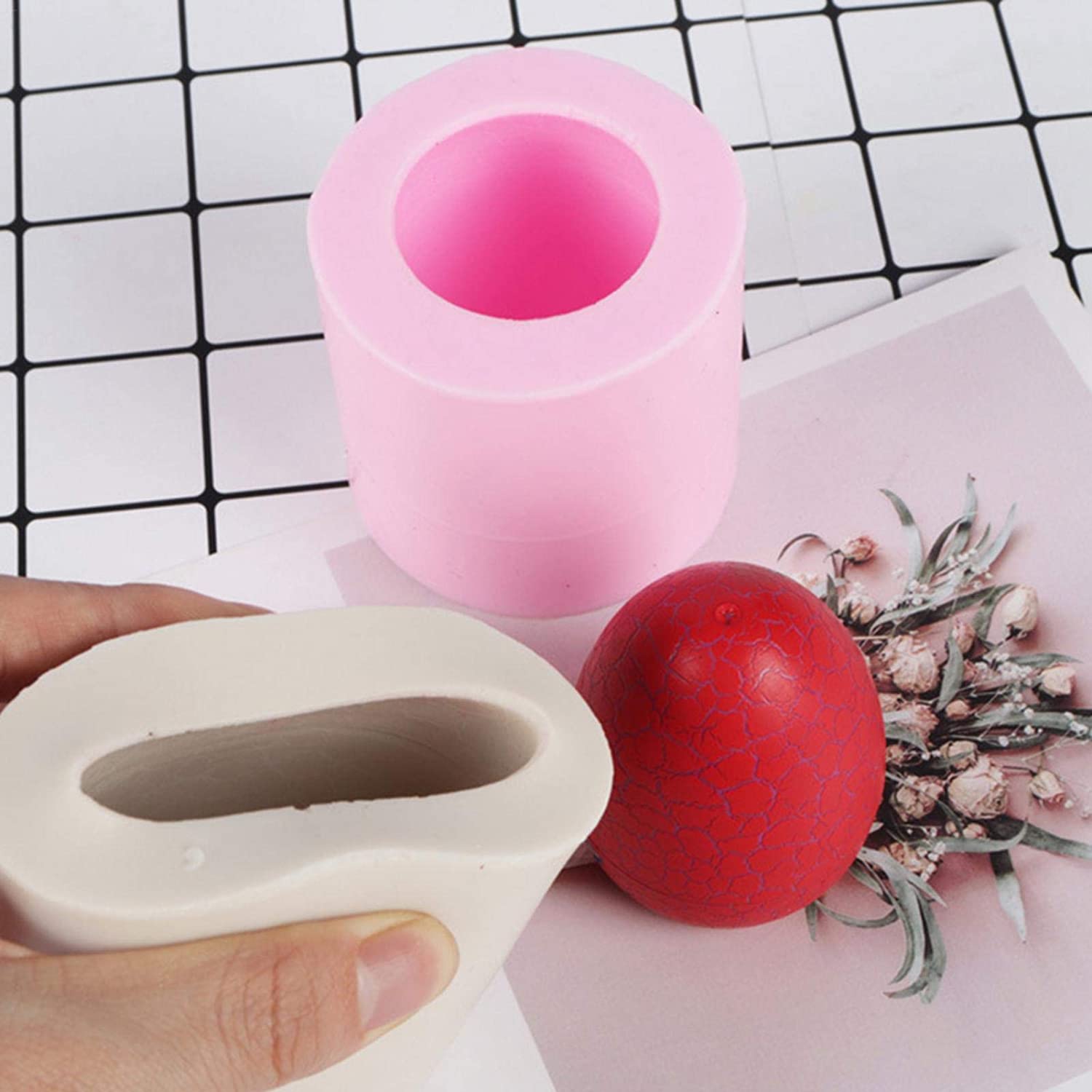 3D Egg Candle Silicone Mold Egg Candle Making Oval Shaped Plaster DIY Candle Mould Home Decor - UG LAND INDIA