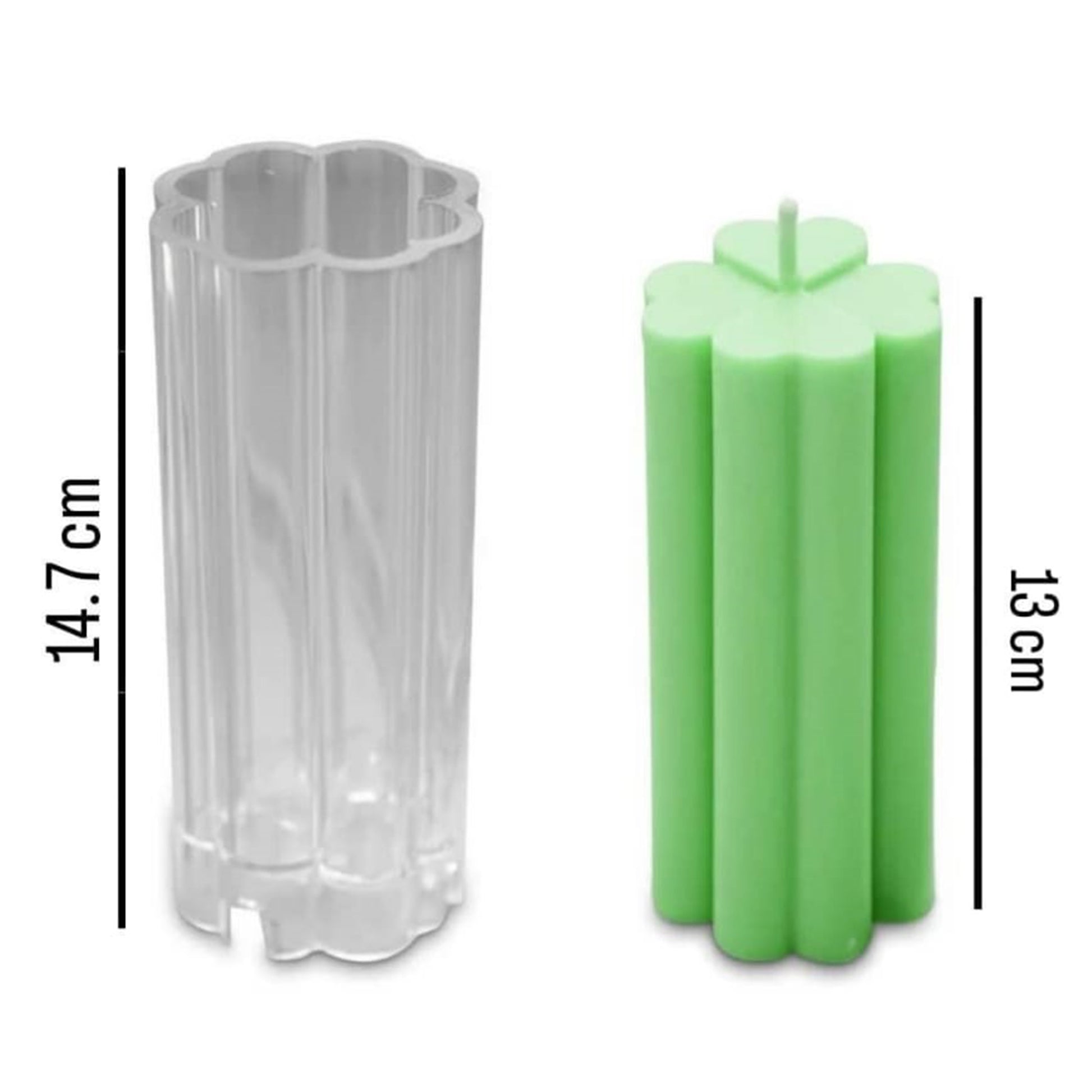 3D 4 Leaf Clover Polycarbonate Candle Mold Valentine Special Candle Mould - UG LAND INDIA