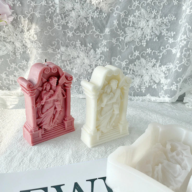 3D Angel Couple Silicone Candle Mold for Resin Moulds Scented Candles - UG LAND INDIA