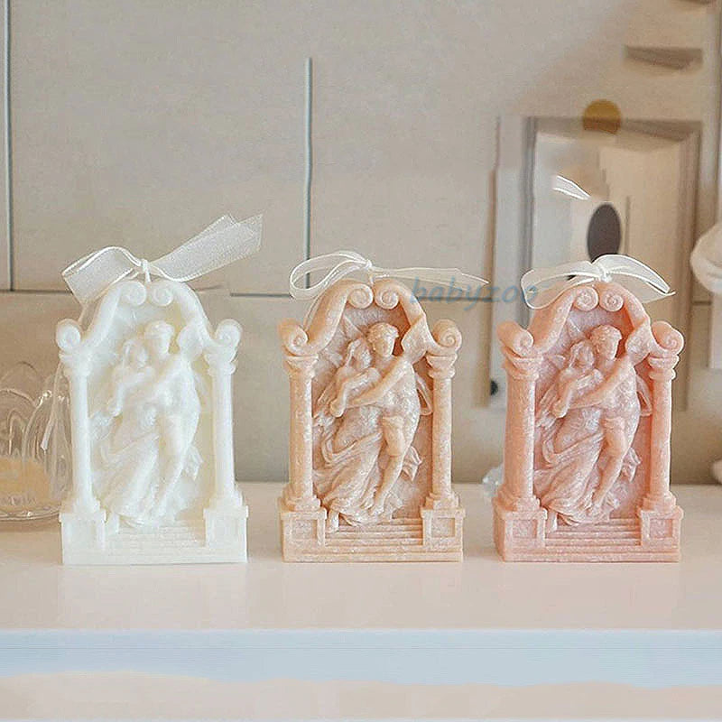 3D Angel Couple Silicone Candle Mold for Resin Moulds Scented Candles - UG LAND INDIA