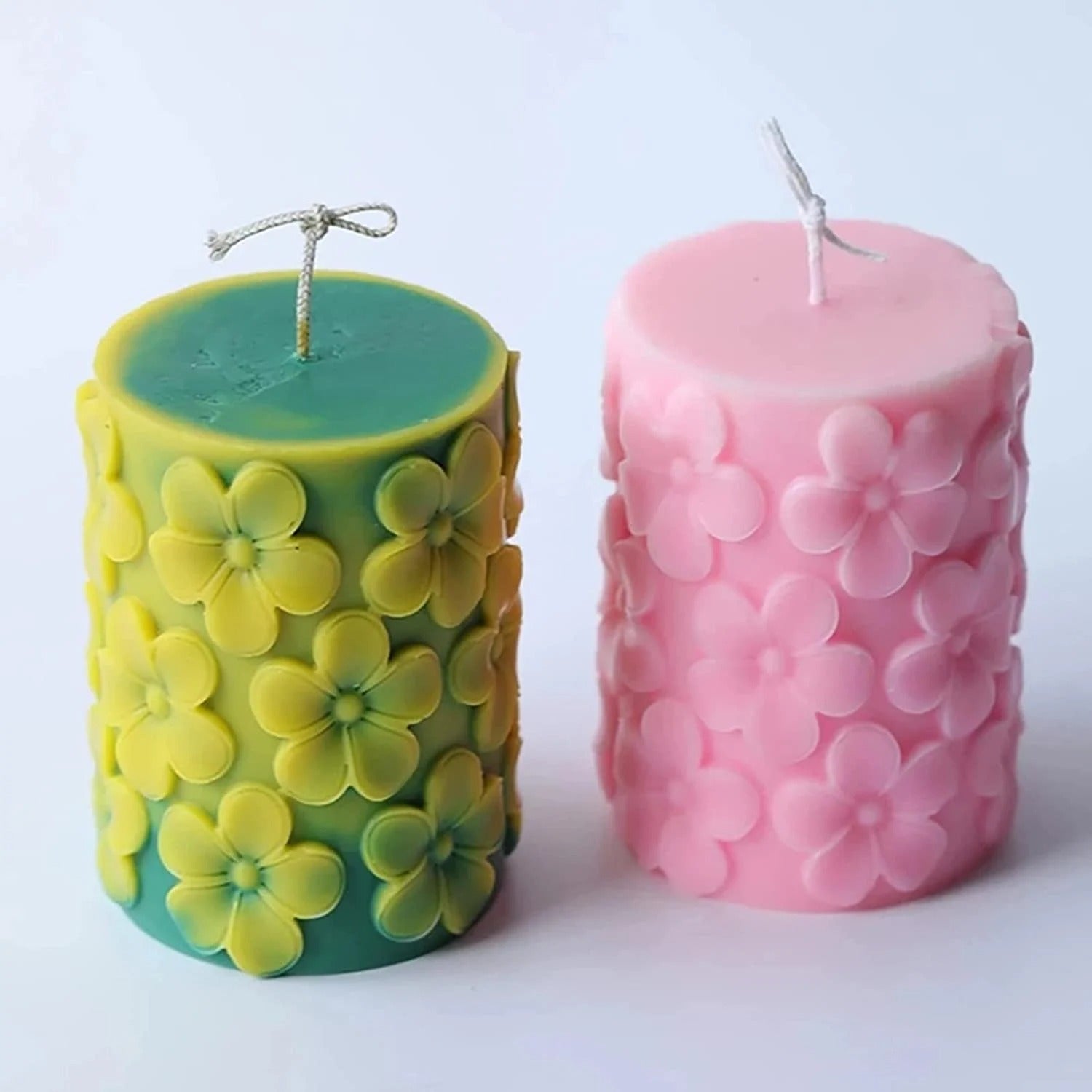 3D Flower Pattern Candle Mold, Aromatherapy Gypsum Mould Chocolate Fondant Cake Christmas Decoration - UG LAND INDIA