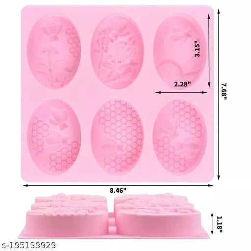 6 Cavity Silicone Honey Bee Mould Soap Mold Tray Handmade DIY Making Crafts - UG LAND INDIA