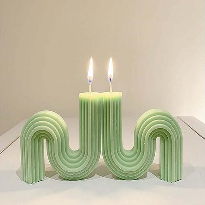 3D Geometric S Shape Silicone Candle Mold Abstract Architectural Candle Mold - UG LAND INDIA