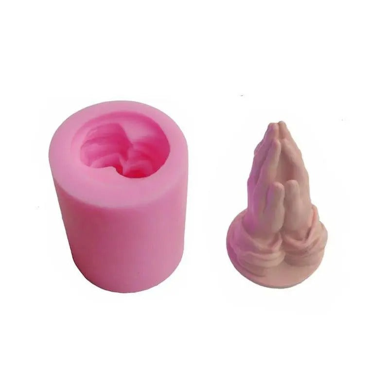 3D Hands Folded for Prayer Candle Silicone Mold Scented DIY Reisn Mold Gypsum Mould for Praying for Blessing with Palms Together - UG LAND INDIA