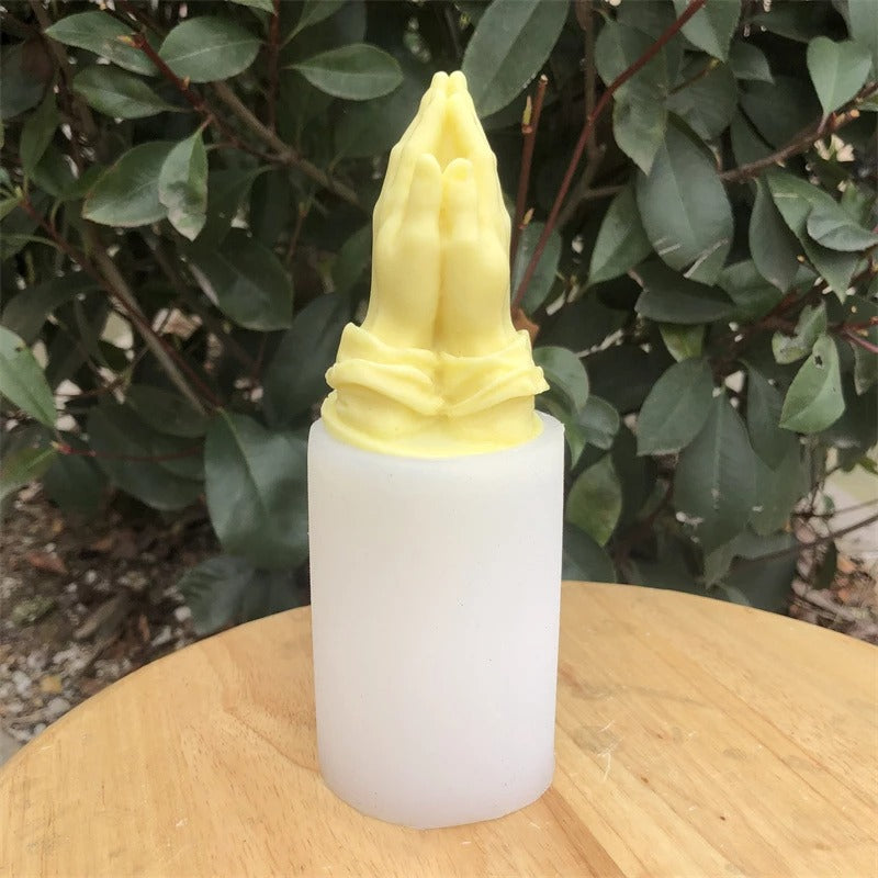 3D Hands Folded for Prayer Candle Silicone Mold Scented DIY Reisn Mold Gypsum Mould for Praying for Blessing with Palms Together - UG LAND INDIA