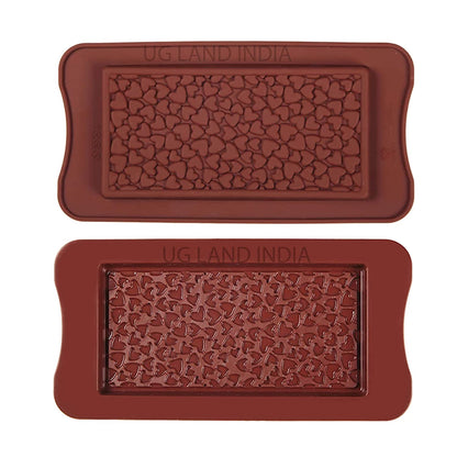 3D Small Mini Heart Designs Chocolate Silicon Mould Bar Candy Soft Flexible Food Grade Silicon Mould Silicon Moulding Tray - UG LAND INDIA