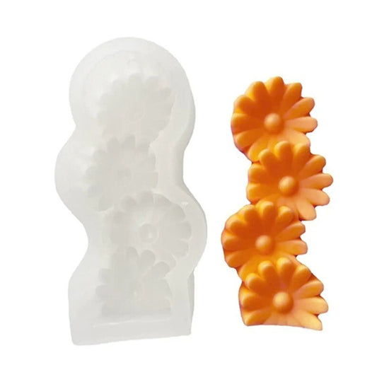 3D Gardening Candle Silicone Mold SunFlower Shape Scented Candle Mould - UG LAND INDIA