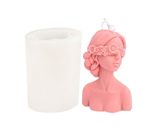 3D Large Half body Girl Candle Mold Beauty Silicone Candles Mould Resin Ornaments Making - UG LAND INDIA