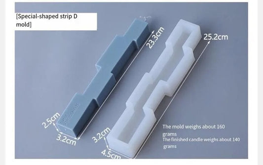 3D Irregular Strips Candle Mold Silicone candle Mold-Wavy Candle mold for beewax-Aromatherapy candle mold-Aroma Candle mould - UG LAND INDIA