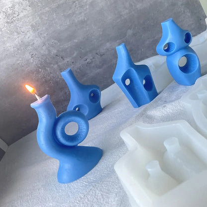 3D Vase Candle Mold Bottle Shape Silicone Mold for Candles Resin Mold Chocolate Silicone Mold Chocolate Mold DIY Aromatherapy Decoration Mold - UG LAND INDIA