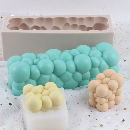 3D Long Bubble Candle Silicone Mold Handmade Art Crafts Home Decor - UG LAND INDIA