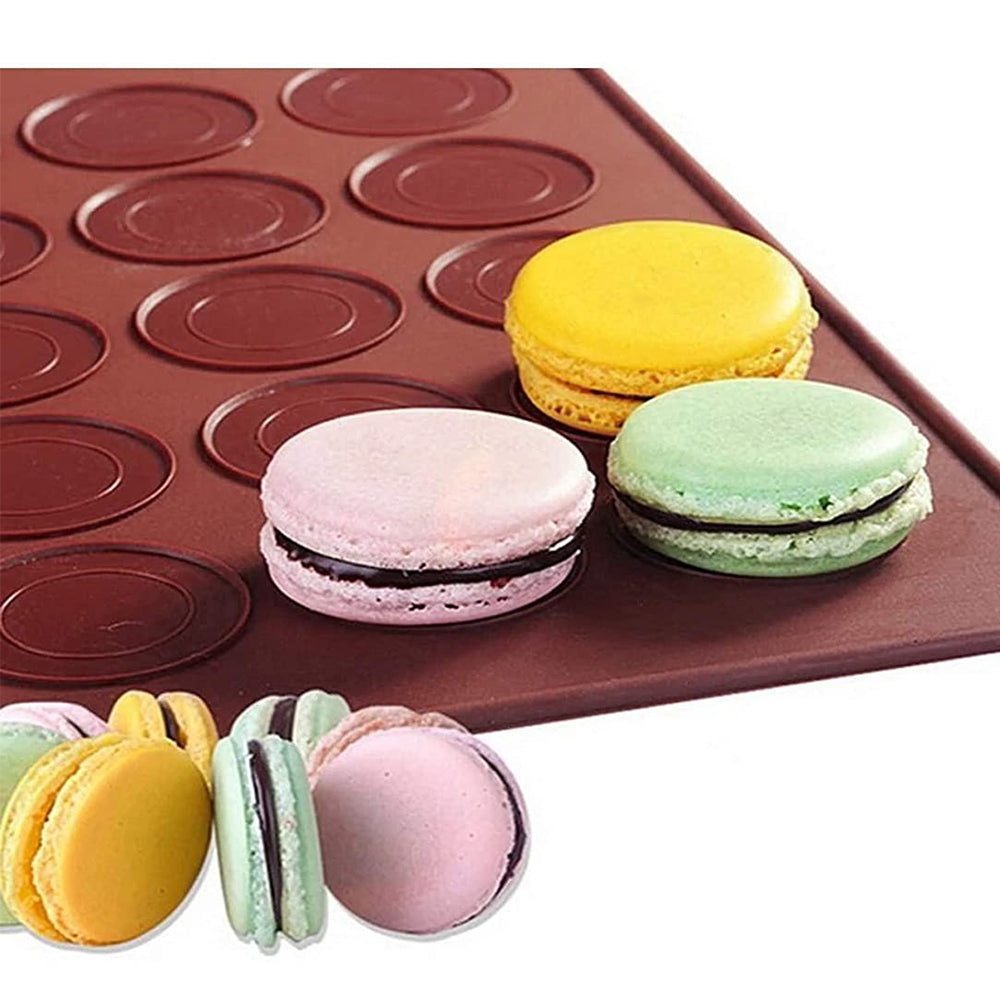 3D 48 Cavity Silicone Macaron Mat for Cake Decoration Pastries Food Creativity